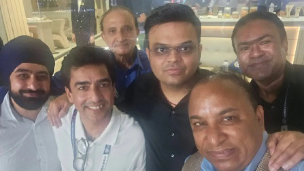 ICC chair Jay Shah, BCCI secy Saikia, celebrate ‘joyous moments at Eden’ during IND vs WI Super 8 clash