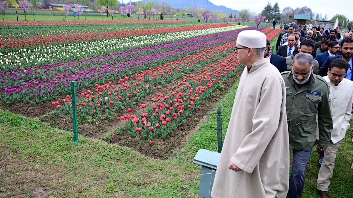 CM Omar Abdullah inaugurates Tulip show in Srinagar