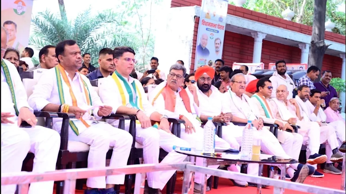 Sachin Pilot leads massive Congress rally against Chhattisgarh govt