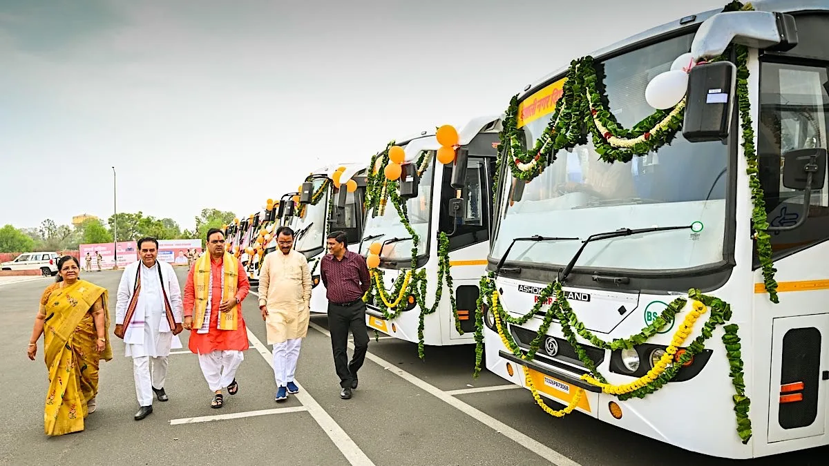 207 new buses inducted into Rajasthan Roadways fleet; CM Sharma flags off for maiden run