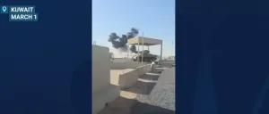 The footage posted online on March 1, is one of over 30 open-source videos and satellite images verified by NBC News showing Iranian drone strikes and interceptions by the U.S. and its allies across seven countries.