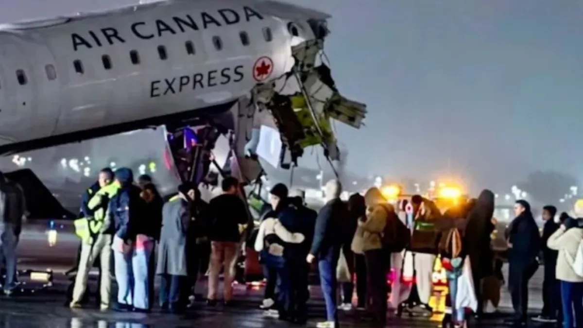 Two pilots killed as Air Canada plane ploughs into fire truck at LAX; 100 reported injured