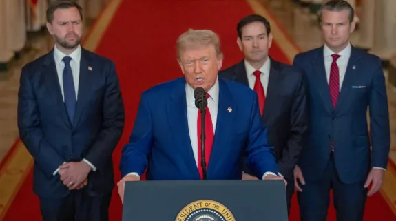 US President Donald Trump with Hegseth