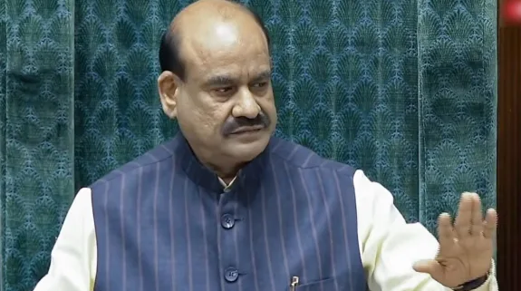 Lok Sabha Speaker Om Birla during proceedings as TMC split dispute reaches Parliament