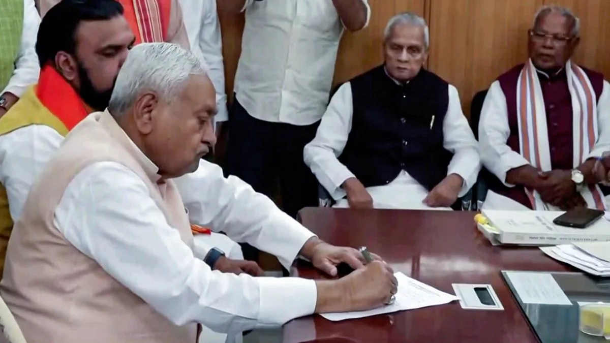 Nitish Kumar files nomination for RS polls, triggers major political shift in Bihar