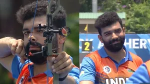 Uday Kamboj takes the gold medal at Asia Cup Stage 1 (PC: World Archery)