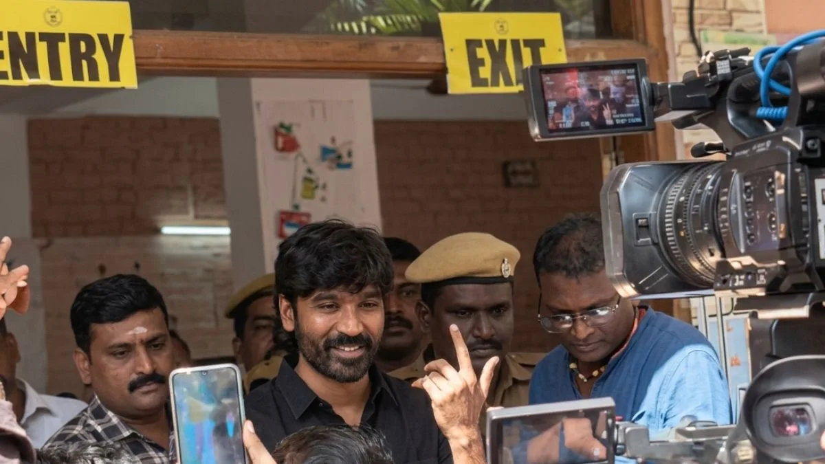 Dhanush casts his vote in Chennai during Tamil Nadu elections.jpg