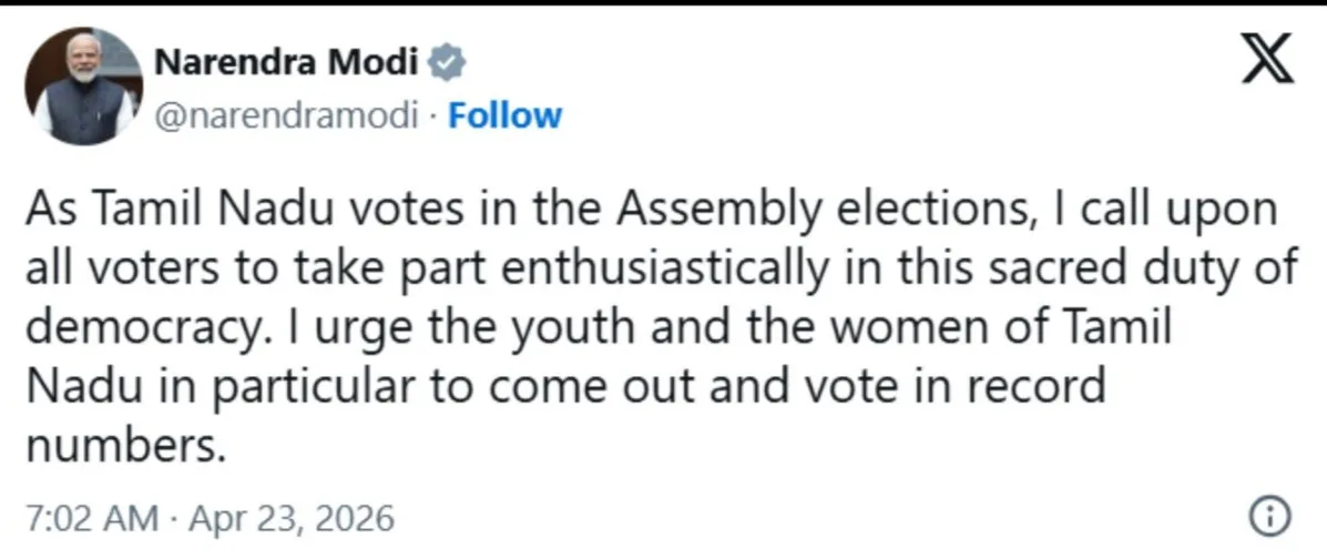 PM Modi urges Tamil Nadu voters to turn out in large numbers in Assembly Election.jpg