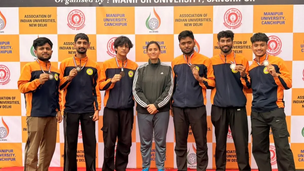 Patanjali University wins 17 medals at All India Inter-University Thang-Ta Championship
