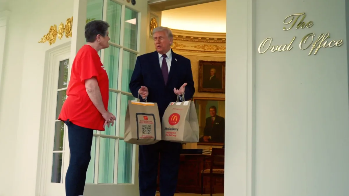 WATCH | Trump receives McDonald’s delivery himself at Oval Office, gives $100 tip to spotlight ‘no tax on tips’ policy