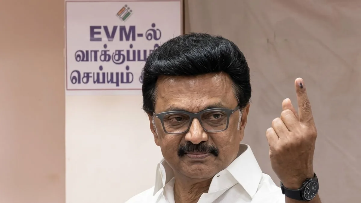 MK Stalin, Udhayanidhi join family to vote in Chennai as DMK faces tough battle from AIADMK and TVK