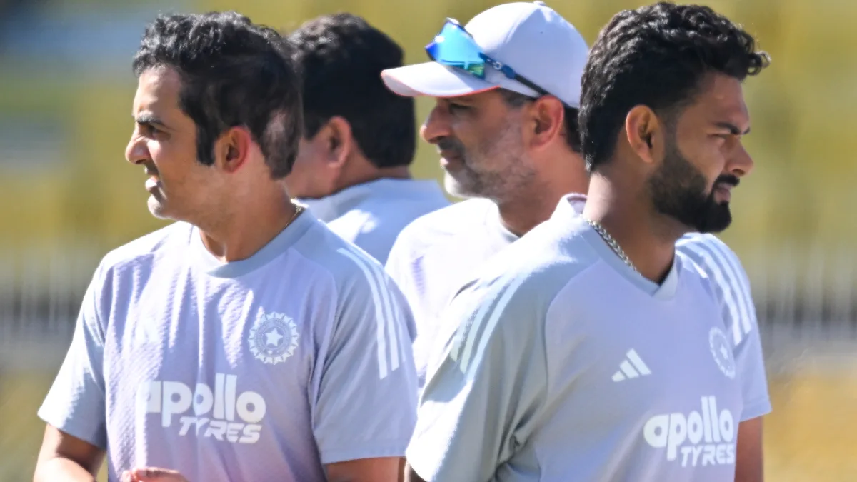 India captain Rishabh Pant and head coach Gautam Gambhir react after South Africa clinched the Test series against India at ACA Stadium, Barsapara, in Guwahati, on Wednesday, November 26, 2025. (Photo: IANS)