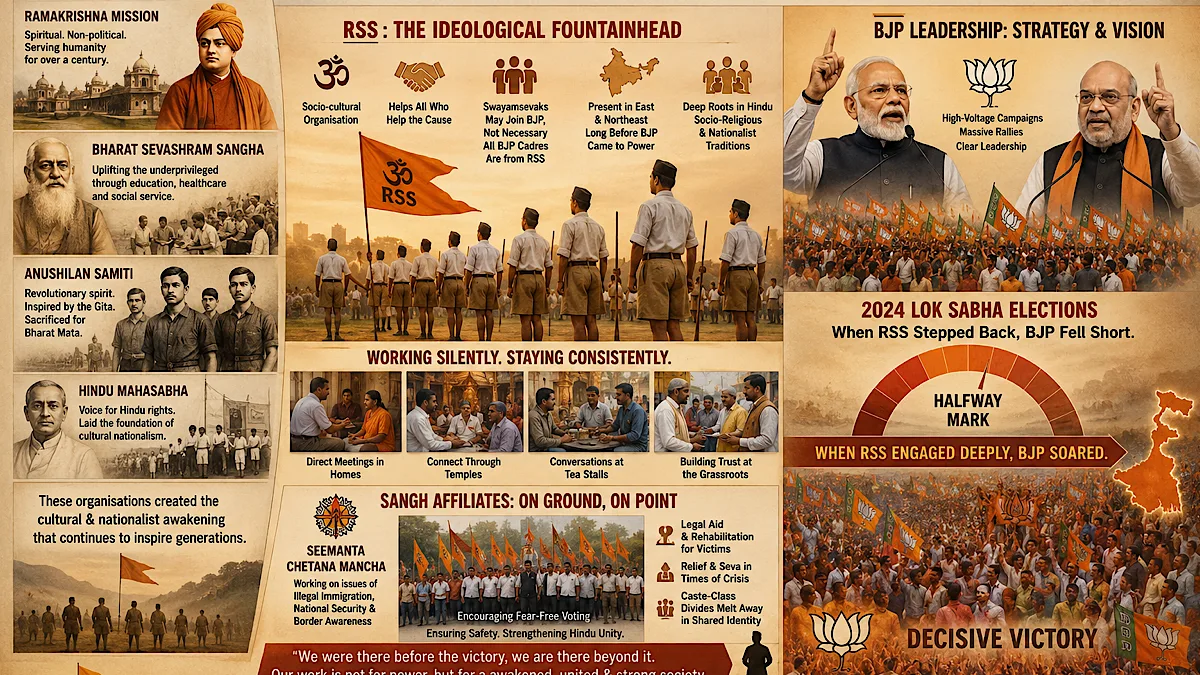 RSS — decoding the silent work behind BJP’s high-voltage run that led to historic win in Bengal