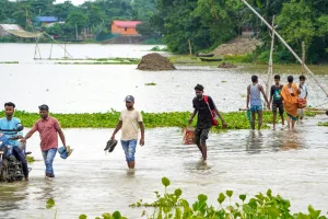 Assam reels under first flood wave: Over 22,000 affected, 96 villages submerged, rail link disrupted; Centre assures support