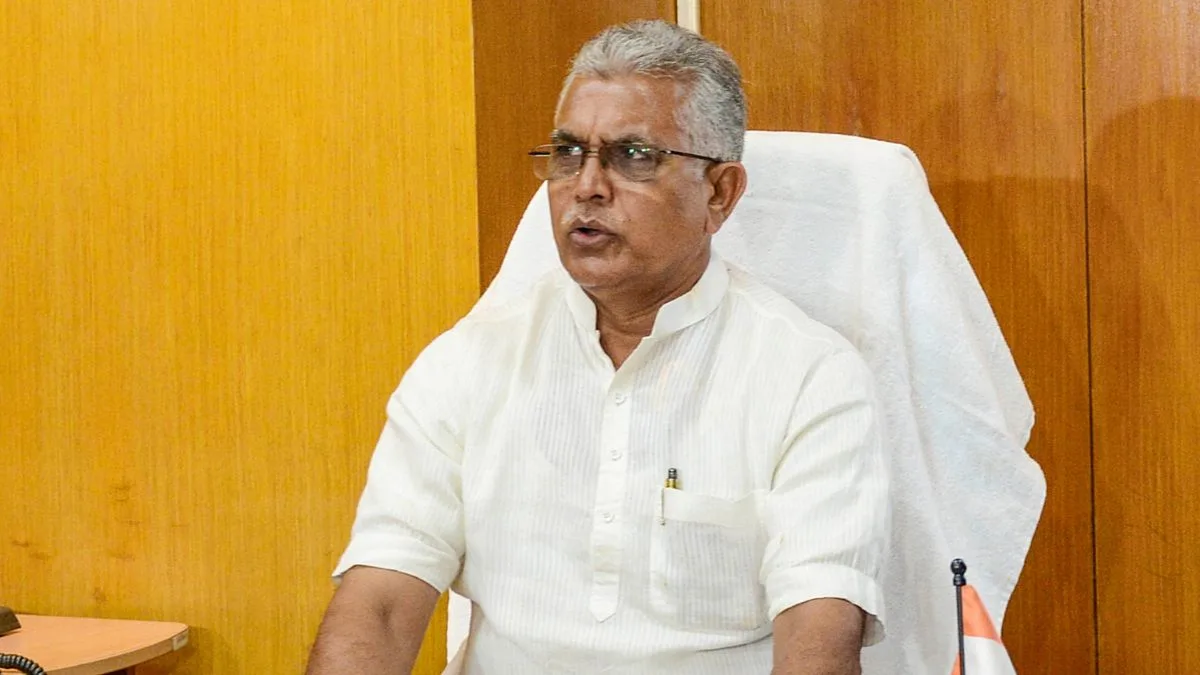 Dilip Ghosh targets Mamata Banerjee over joining hawkers’ march in Kolkata, says TMC enabled road encroachments