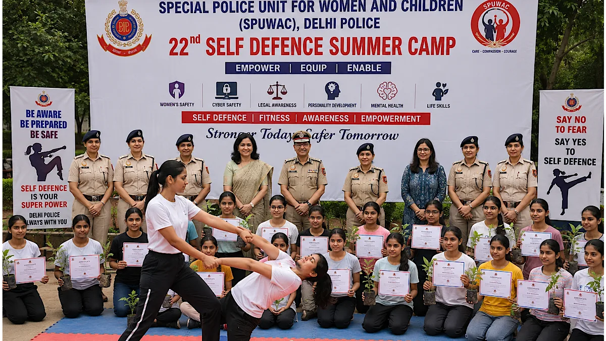 ‘Building confidence in girls is important’: Delhi Police organises self-defence training camp