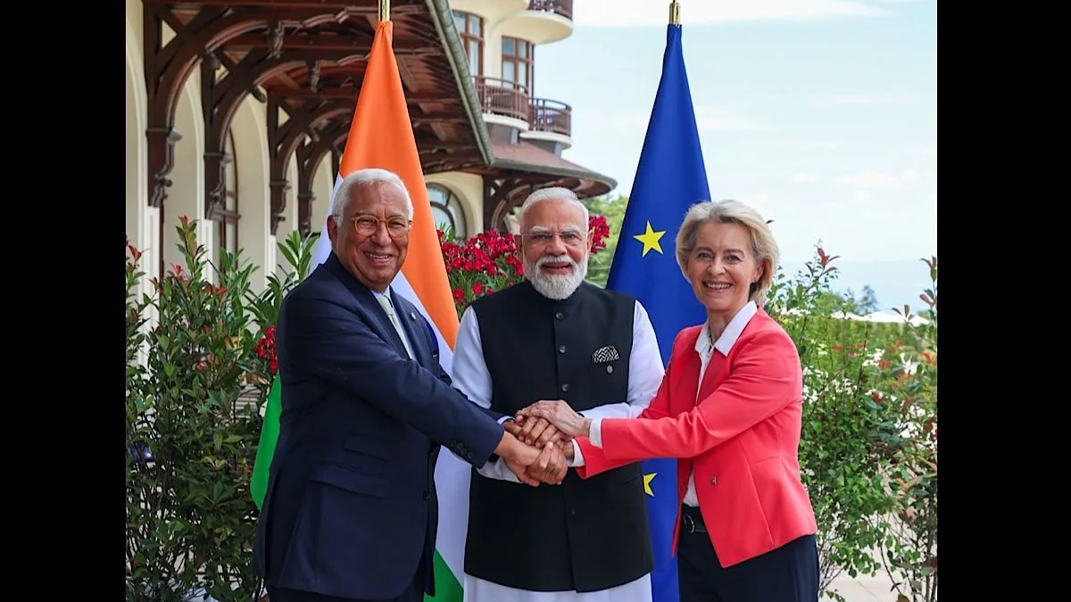 PM Modi, EU Leaders Review Strategic Partnership, Welcome Progress on Free Trade Agreement at G7 Summit