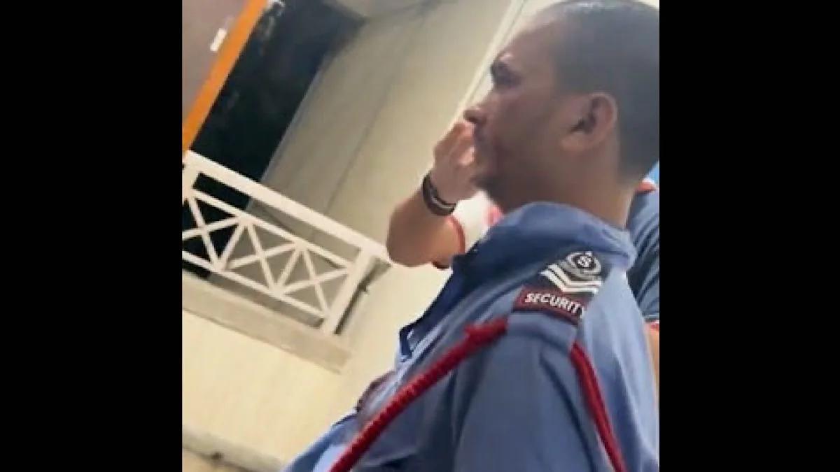 Assault on Dwarka security guard caught on camera; police action awaited
