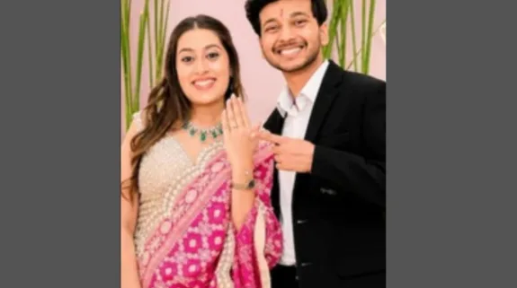Ketan Agarwal with fiancée Siya Goyal in an engagement photo before the Pune murder case investigation.