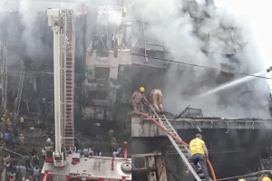 In pictures: Panic, rescue and devastation after Lucknow coaching centre fire