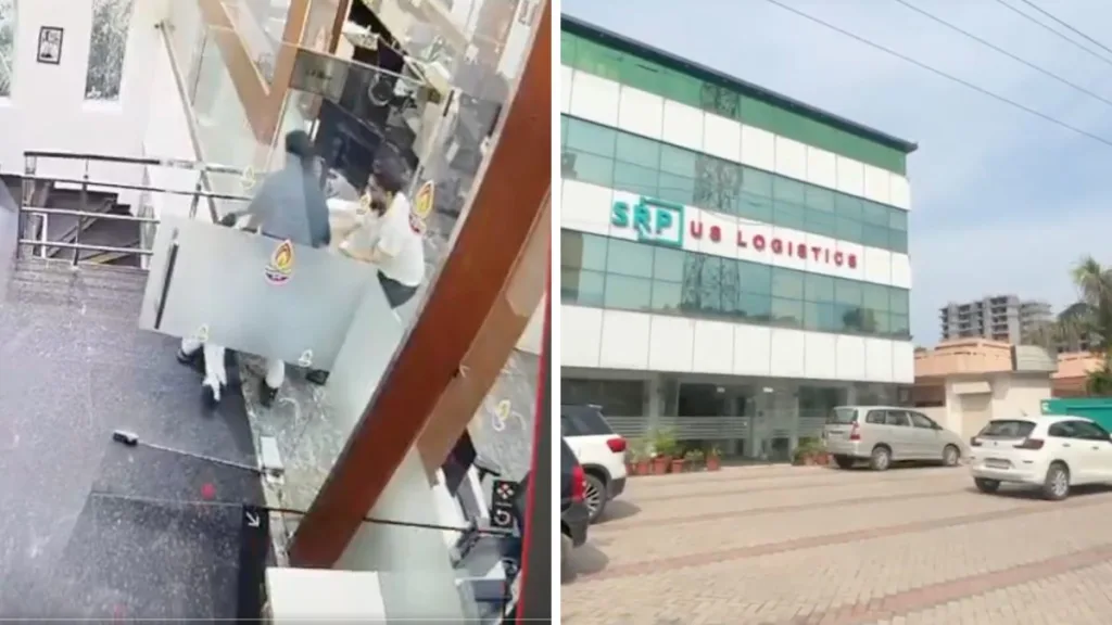 CCTV image of alleged attack inside Mohali office where a woman was stabbed to death