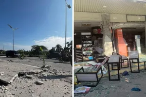 7.8-magnitude quake leaves five dead and a trail of destruction across Philippines; 1.4-metre tsunami waves hit coast