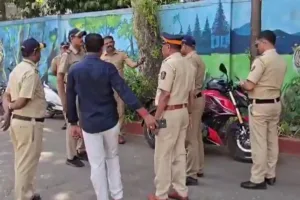 Heavy police deployment outside Shiv Sena (UBT) MP Sanjay Dina Patil’s residence amid defection buzz