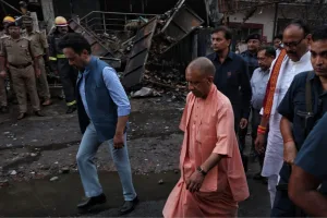 Lucknow coaching centre fire: CM Adityanath cuts short Aligarh visit, rushes to tragedy spot to take stock of situation