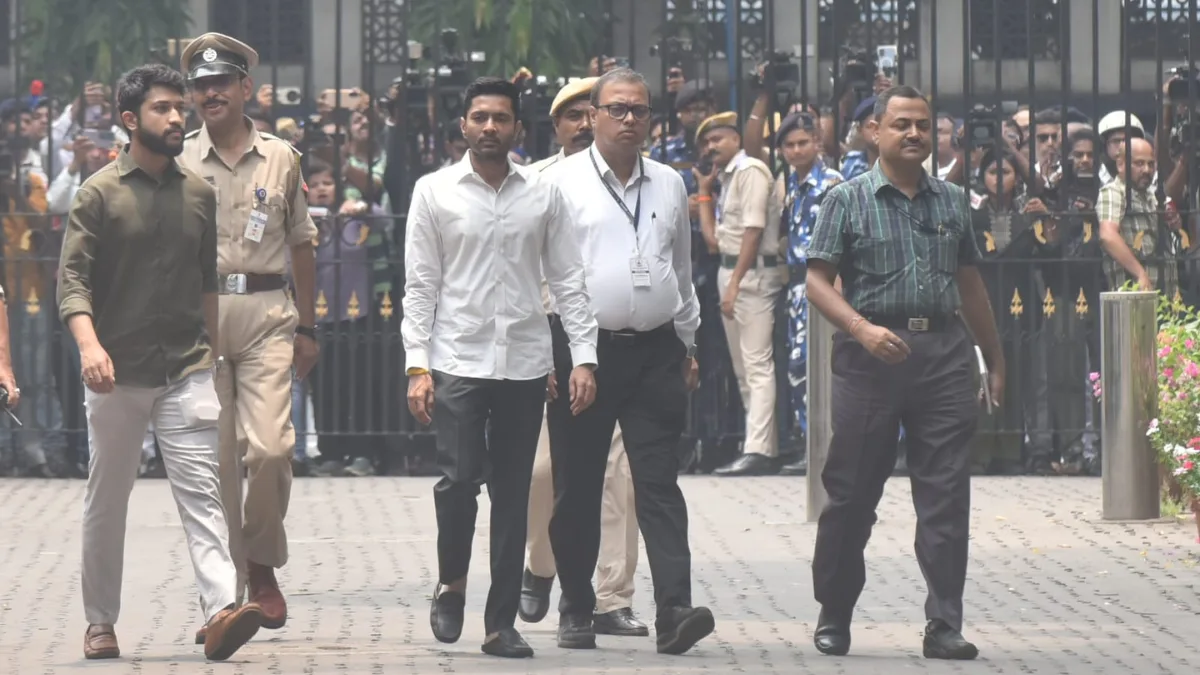 Abhishek arrives at CID headquarters for second round of questioning in signature forgery case