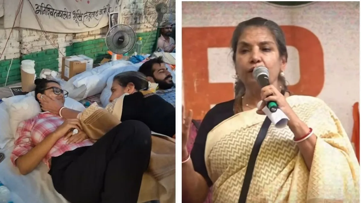 ‘Bol ke lab aazad hain tere’: Shabana Azmi sings Faiz at Jantar Mantar, extends support to NEET protesters