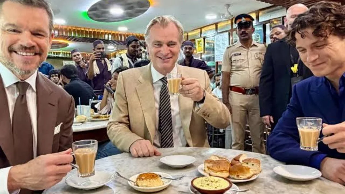 Christopher Nolan, Tom Holland and Matt Damon ditch red carpet for chai and bun maska in Mumbai