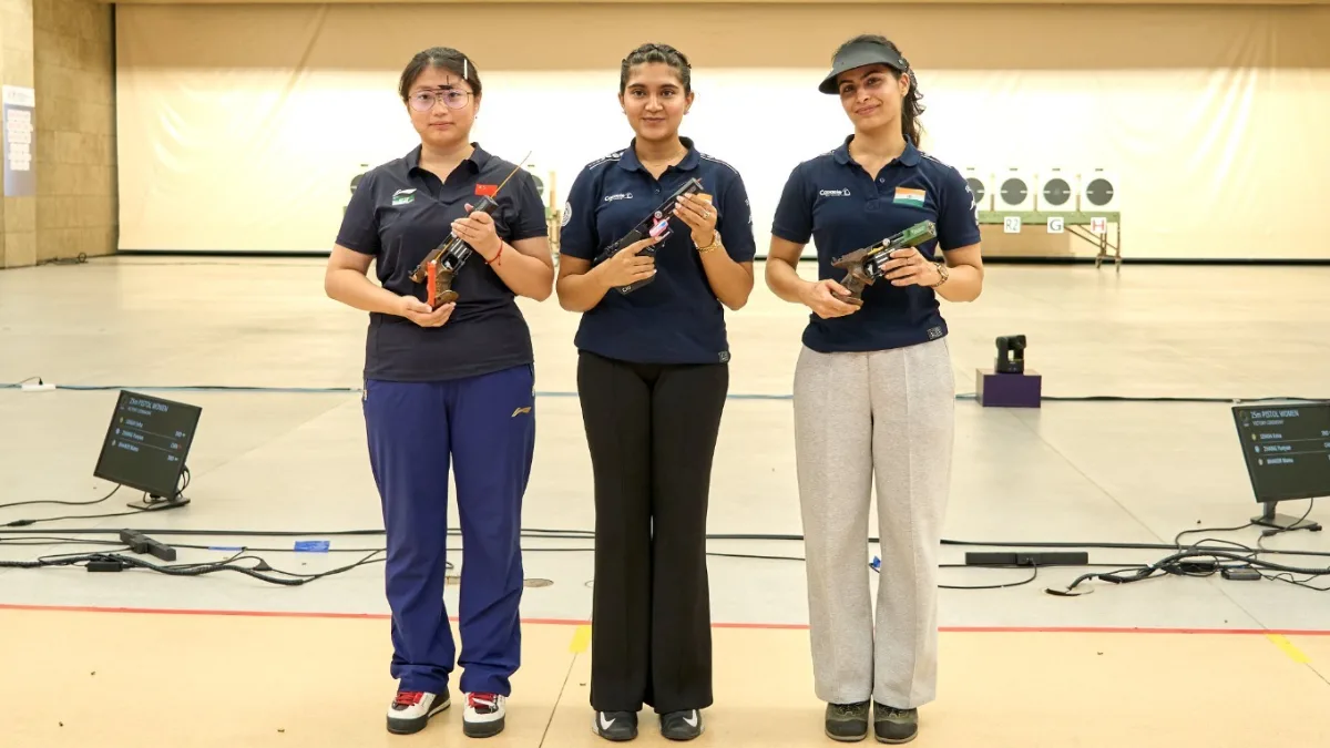 Esha Singh overcomes pressure to clinch ISSF World Cup gold; Manu Bhaker bags bronze