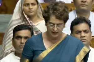 Priyanka Gandhi slams Centre over student crackdown, Pradhan’s felicitation during anti-paper leak Bill debate