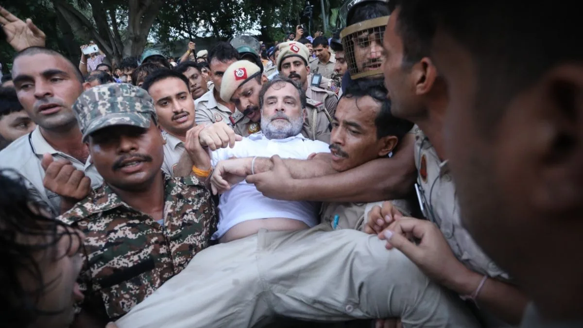 Rahul Gandhi, other Congress leaders forcibly removed from dharna near PM house