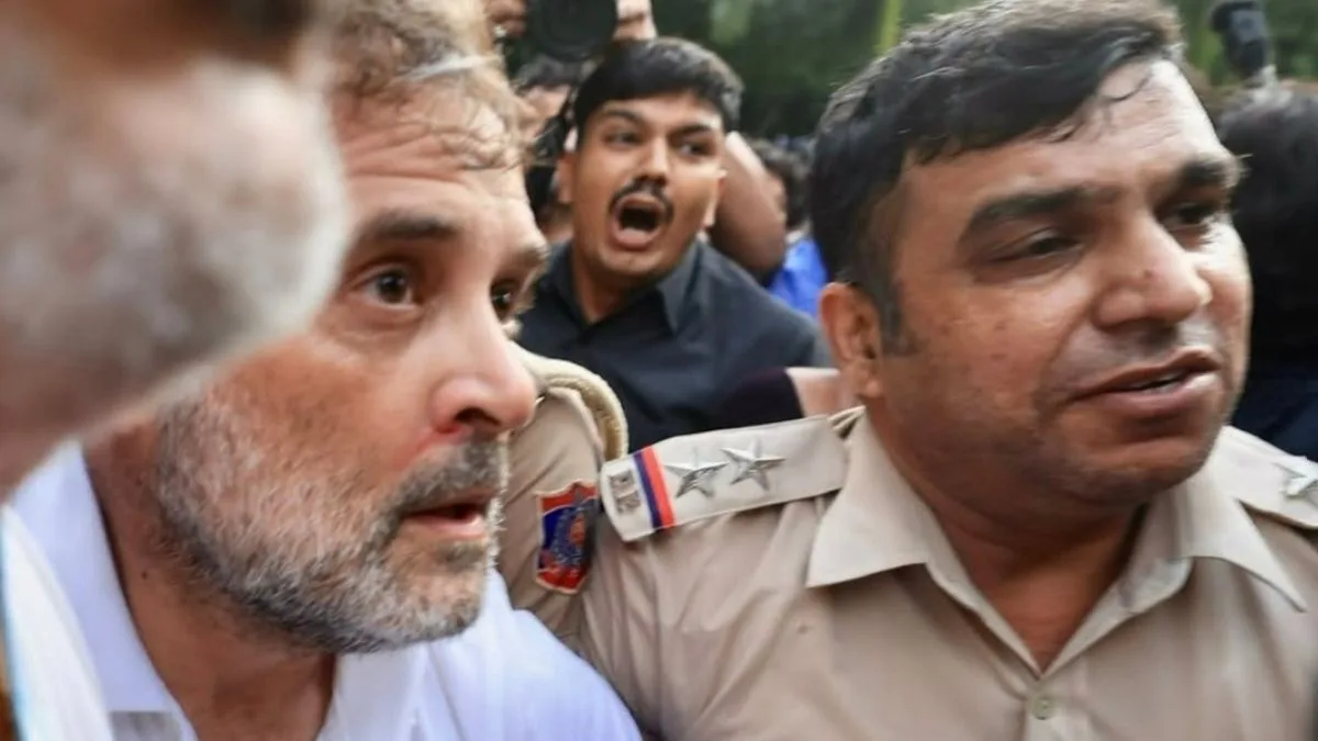 Rahul Gandhi forcibly removed from dharna near PM house; ‘Hisab Hoga,’ warns Congress