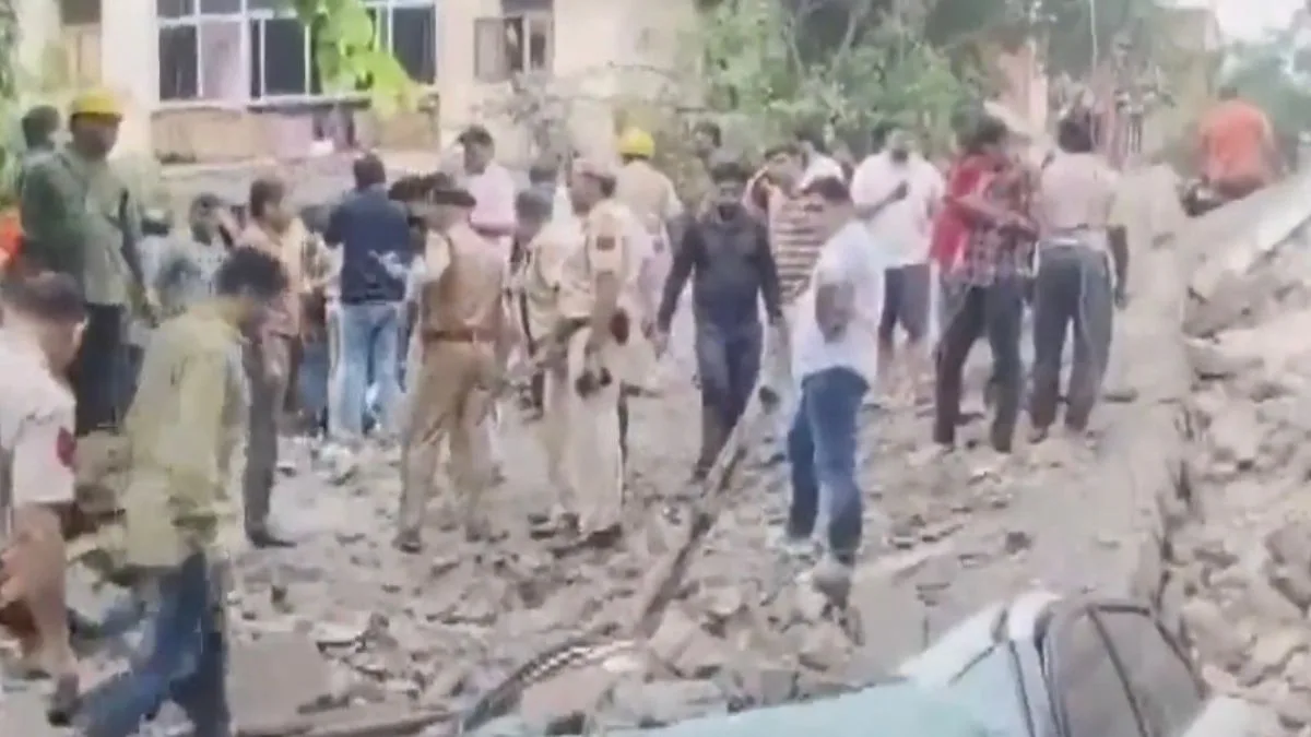Under-construction building collapses in Delhi’s Rohini, five feared trapped