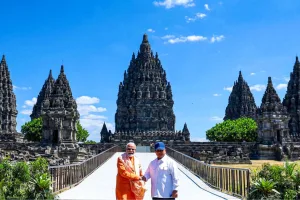 PM Modi offers prayers at Prambanan Temple in Indonesia, inaugurates restoration project with Prabowo Subianto