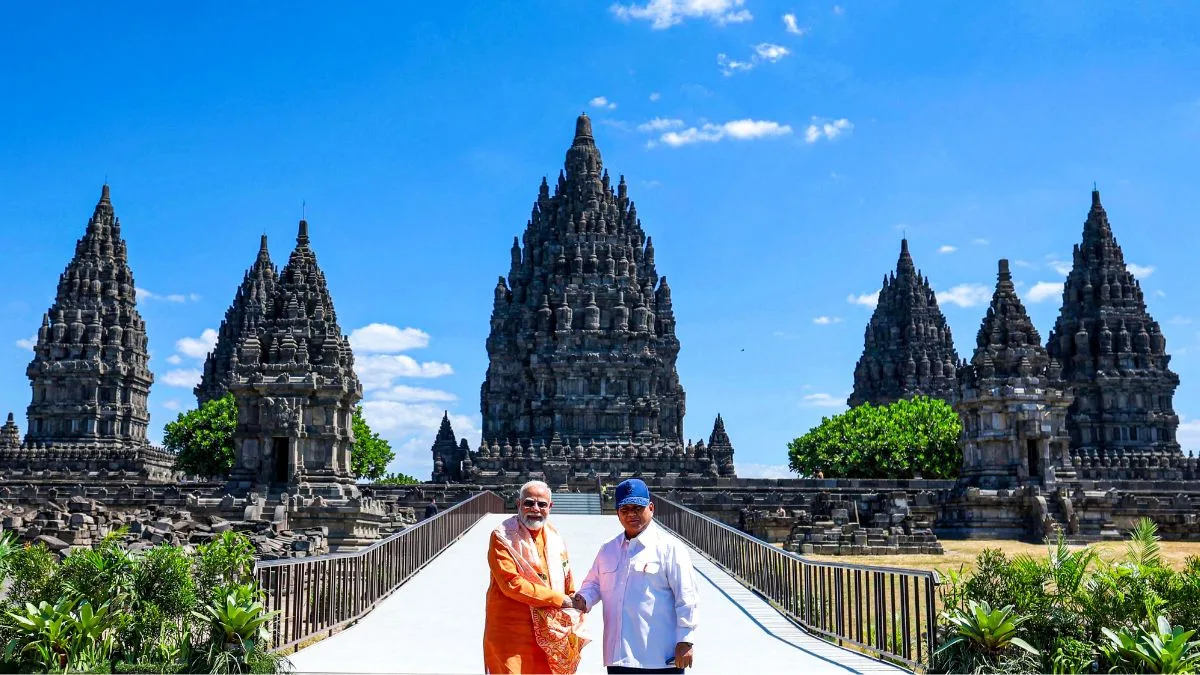 PM Modi offers prayers at Prambanan Temple in Indonesia, inaugurates restoration project with Prabowo Subianto