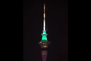 PM Modi’s New Zealand visit: Auckland’s Sky Tower illuminates in Indian tricolour