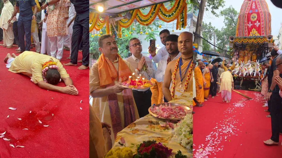 Suvendu inaugurates ISKCON Rath Yatra, Kolkata witnesses peaceful celebrations